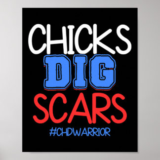 Barn Chickar Gräver Scar Chd Warrior Awareness Sur Poster