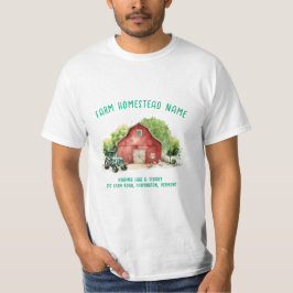 Barn Chicken Coop Dubbla Sided Farm Business T Shirt