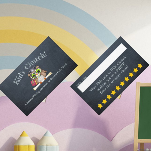 Barn Church Söndag School Incentiments Slår Visitkort (Skapare uppladdad)