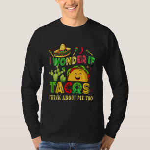 Barn Cinco De Mayo Jag Undrar Tacos Tänker På Låte T Shirt