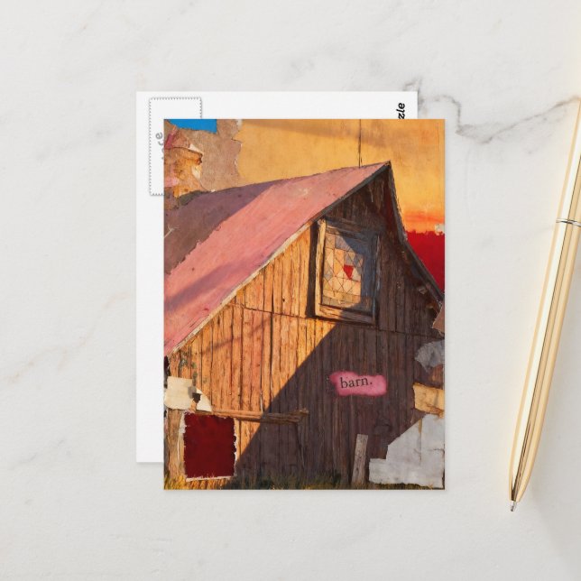 Barn Collage Vykort (Fram/Back In Situ)