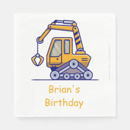 Barn Construction Lastbil Pappersservett