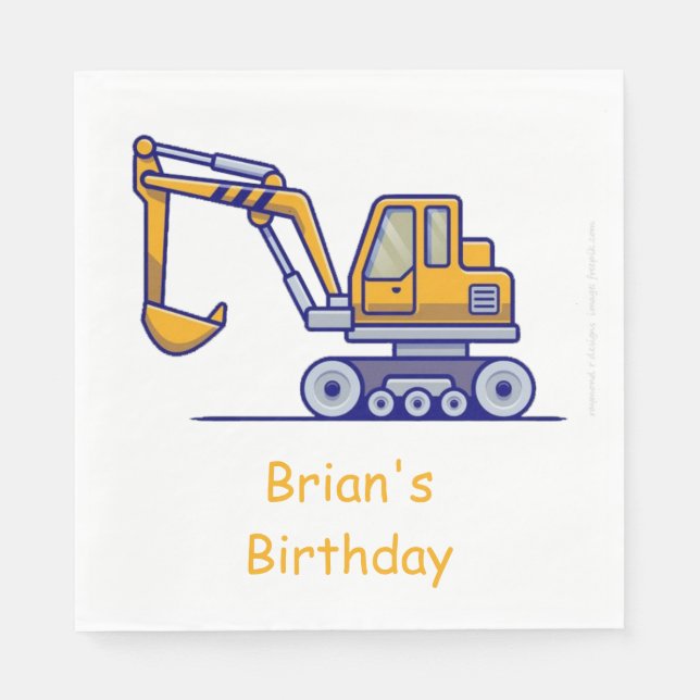 Barn Construction Lastbil Pappersservett (Framsidan)