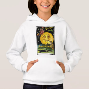 Barn Coola Vintage Halloween Måne bevakning Witch T Shirt