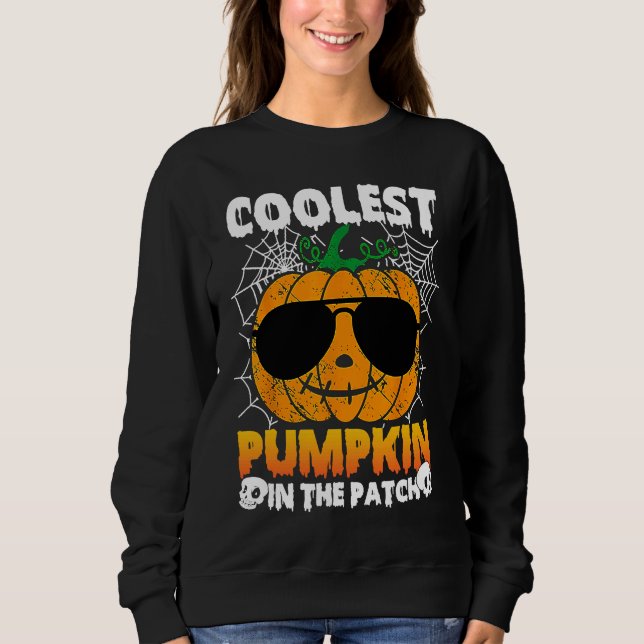 Barn Coolaste Pumpa I Lappen Spindelnät Småbarn T Shirt (Framsida)