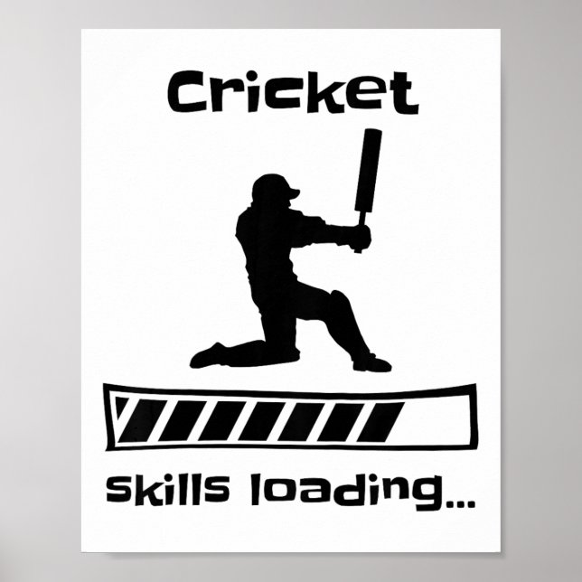Barn Cricket färdigheter Laddar Rolig Cricket Spel Poster (Framsidan)