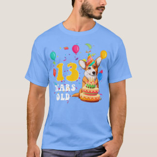 Barn Cute 13 år gammal Corgi Hund älskare 13:e föd T Shirt