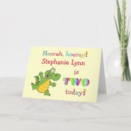 Barn Cute 2nd Birth Day Personalize IT Kort