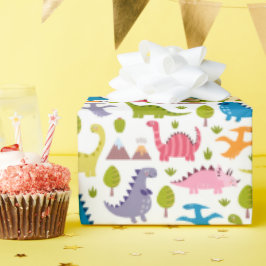 Barn Cute Colorful Dinosaurs Presentpapper