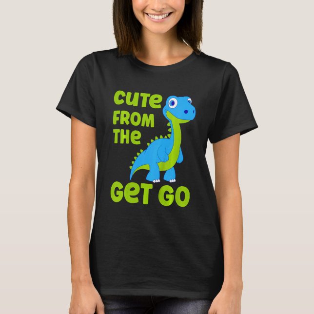 Barn Cute Dinosaur Cute från Get Go Little Boy T Shirt (Framsida)