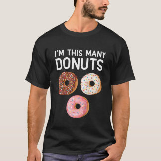 Barn Cute Donut 3:e födelsedag Im Detta många dona T Shirt