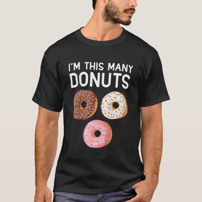 Barn Cute Donut 3:e födelsedag Im Detta många dona T Shirt (Framsida)