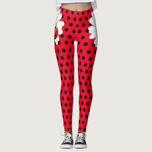 Barn Cute Ladybug Polka punkt Daisy Flower Mönster Leggings