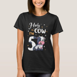 Barn Cute Little Cow I är 5 år gammal födelsedagsd T Shirt