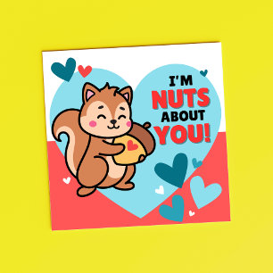 Barn Cute Nöt om din Alla hjärtans dag Julkort