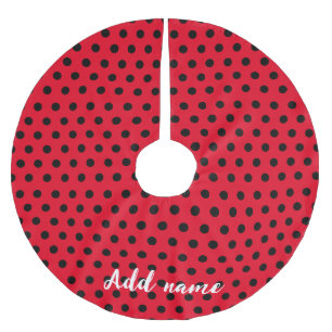 barn Cute Red Ladybug Polka punkt party Mönster Julgransmatta Borstad Polyester