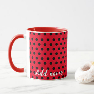 barn Cute Red Ladybug Polka punkt party Mönster Mugg