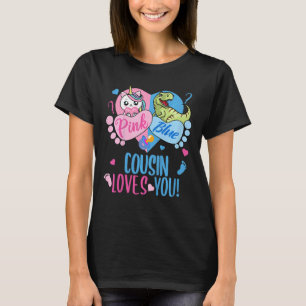 Barn Cute Rosa eller Blue COUSIN Kärlek Du Dinosau T Shirt