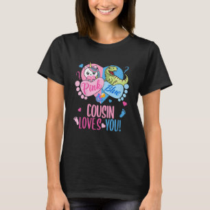 Barn Cute Rosa eller Blue COUSIN Kärlek Du Dinosau T Shirt