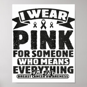 Barn Cute Rosa Ribbon Family Breast Cancer Awarene Poster
