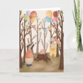 Barn (Cute Woodland Animal Party) Kort