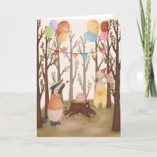 Barn (Cute Woodland Animal Party) Kort
