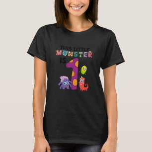 Barn Den här lilla monstern är 1 år gammal första T Shirt