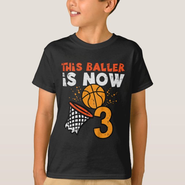 Barn Denna Ller Är Nu 3 Sketll 3-årsdag Födelsedag T Shirt (Framsida)