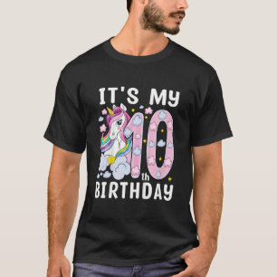 Barn Det är min 10:e födelsedag Unicorn Kid 10 år T Shirt