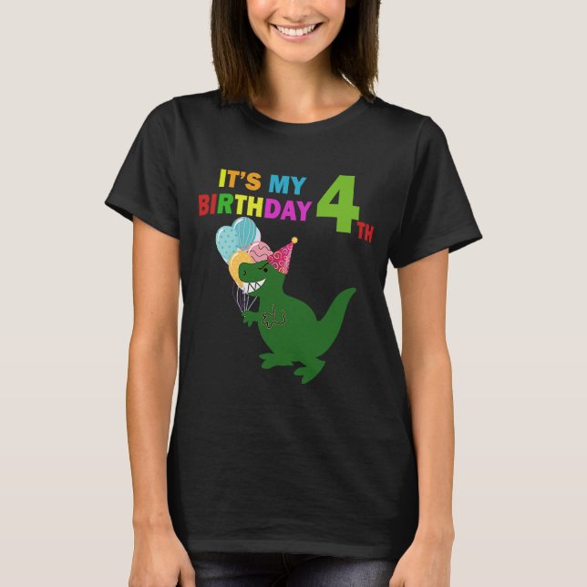 Barn Det är min 4e födelsedagen Lycklig 4-åriga do T Shirt (Framsida)