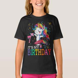 Barn Det är min 7:e-födelsedag, 7 år gamla flickor T Shirt