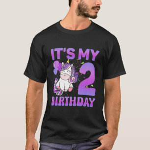 Barn Det är min andra födelsedag, 2 år gammal föde T Shirt