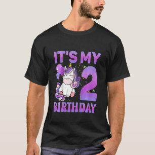 Barn Det är min andra födelsedag, 2 år gammal föde T Shirt