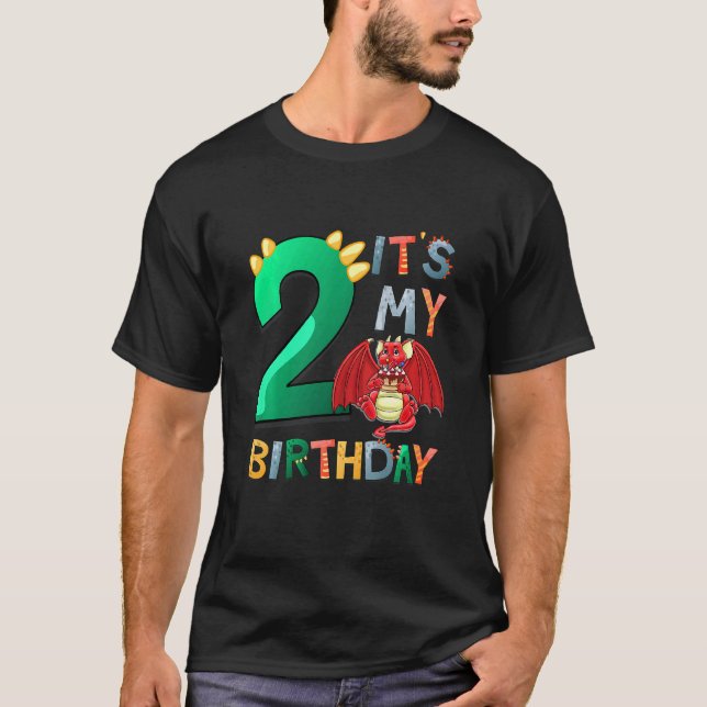 Barn Det är min andra födelsedag, 2 födelsedag 2 å T Shirt (Framsida)