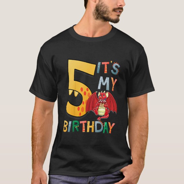 Barn Det är min femte födelsedag, 5 födelsedag 5 å T Shirt (Framsida)