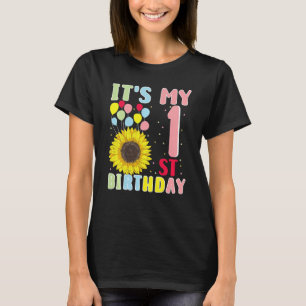 Barn Det är min första födelsedagssolros 1 år gamm T Shirt