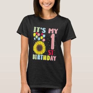 Barn Det är min första födelsedagssolros 1 år gamm T Shirt