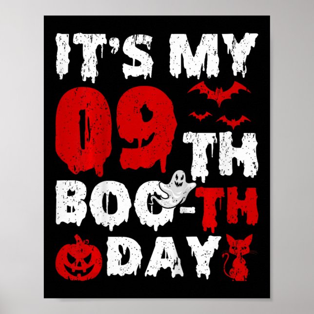 Barn Det är min nionde dag-sjuårsdag 9:e födelseda Poster (Framsidan)