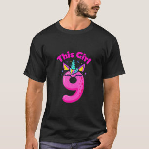 Barn Det är min nionde födelsedag Lycklig 9 år gam T Shirt