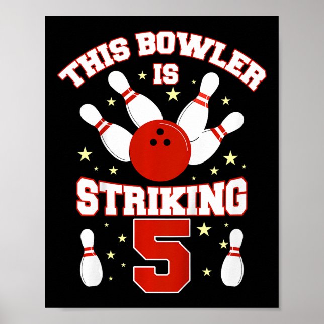 Barn detta Bowlareare är slående 5 år gammal 5:e Poster (Framsidan)