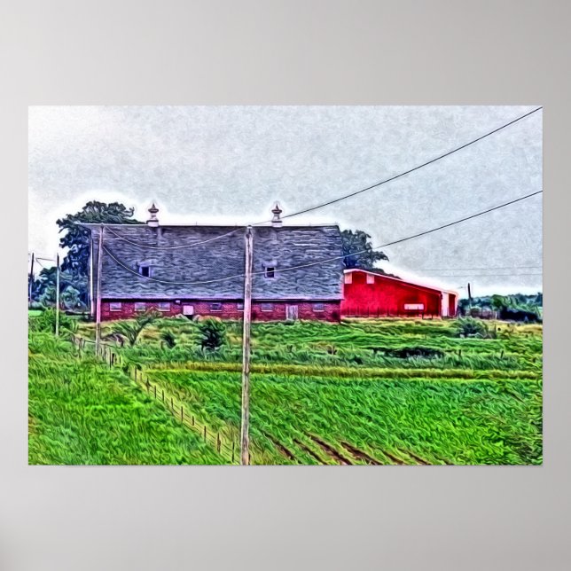 Barn Digital Painting Poster (Framsidan)