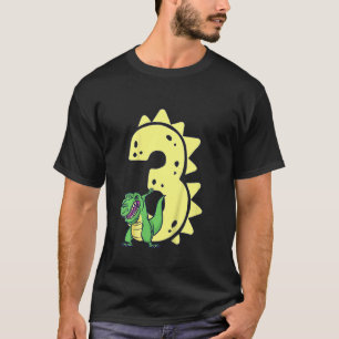 Barn Dinosaur Birthday 3 Years Old Boy Rex 3rd B T Shirt