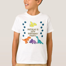 Barn Dinosaur Födelsedagsfest T Shirt