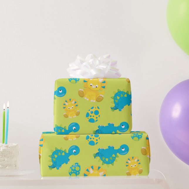 Barn Dinosaur och förhistorisk förpackning av ägg  Presentpapper (Festgåvor)