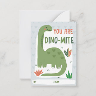 Barn Dinosaure Klassrum Valentine-kort Anteckningskort