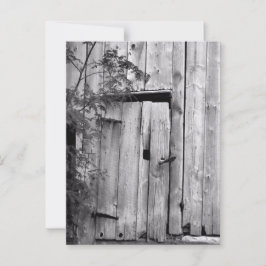 Barn Door in Black and White Vykort