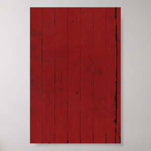 Barn Door Red Wood Background Poster