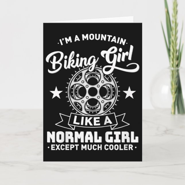 Barn Downhill Cykel Flicka - Mountain Biking Flick Kort (Framsida)
