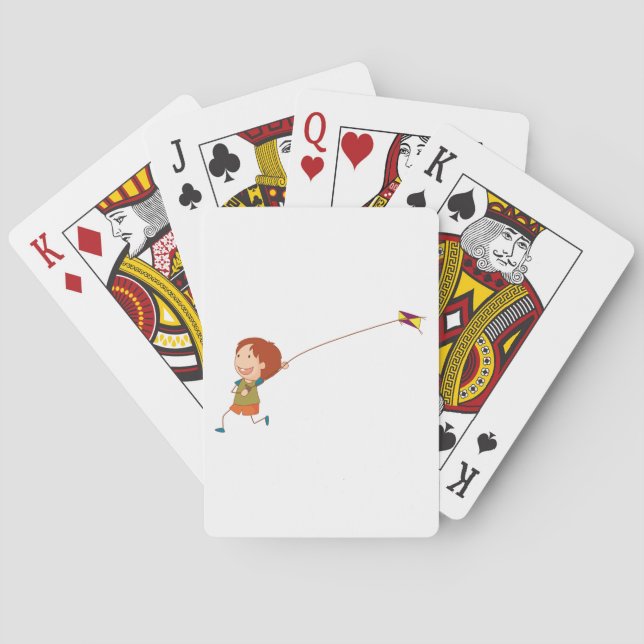 Barn Draken Flyger Glad Barndom Casinokort (Baksidan)