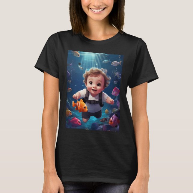 Barn dykare t shirt (Framsida)
